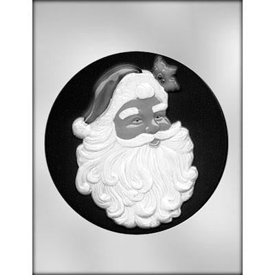 Round Santa Plaque Chocolate Mold (90-4617)*