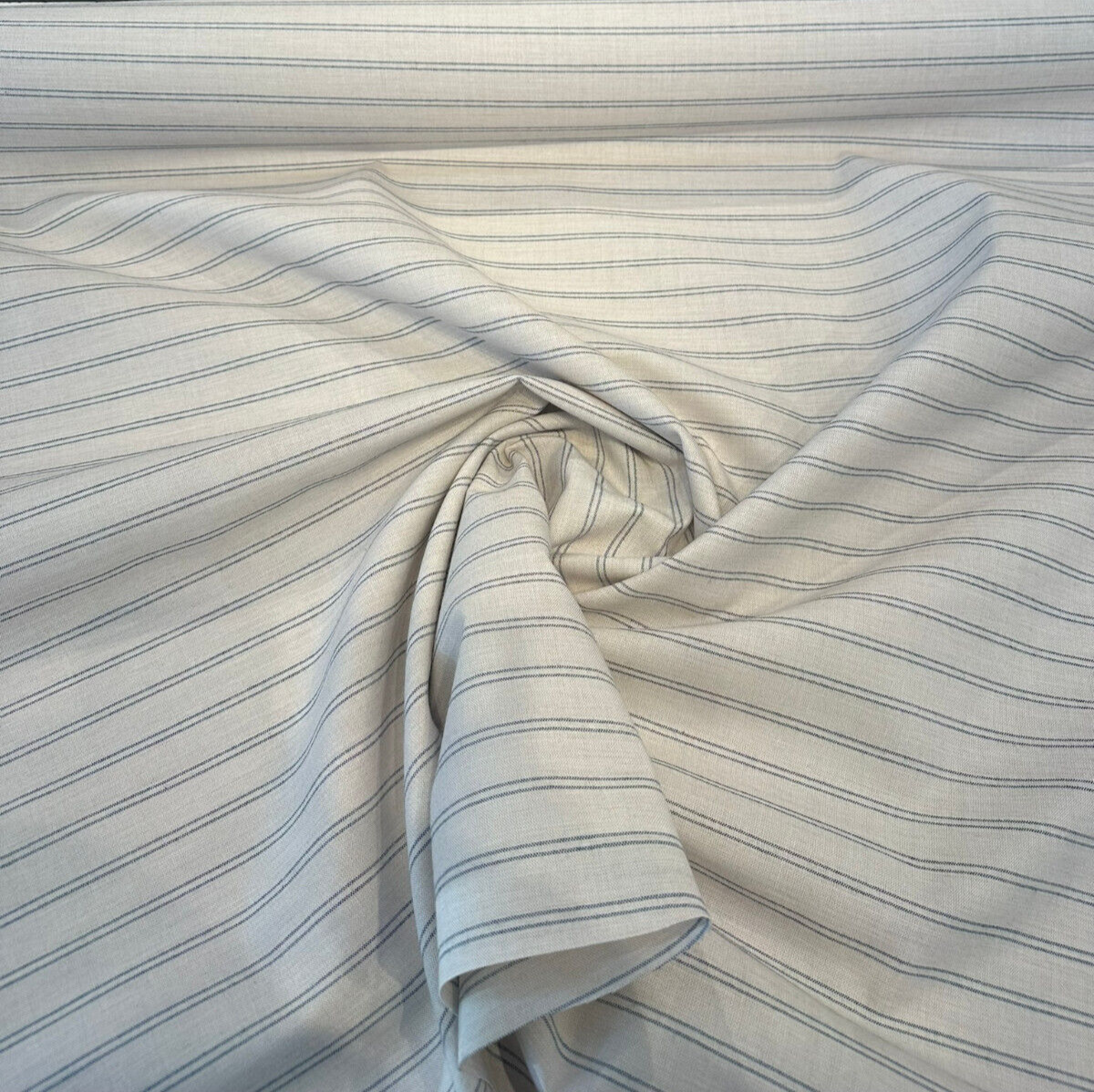Sunbrella Pinny Solution Dyed Acrylic Fabric - Denim Blue Stripe, 52" Width (1 Yard)