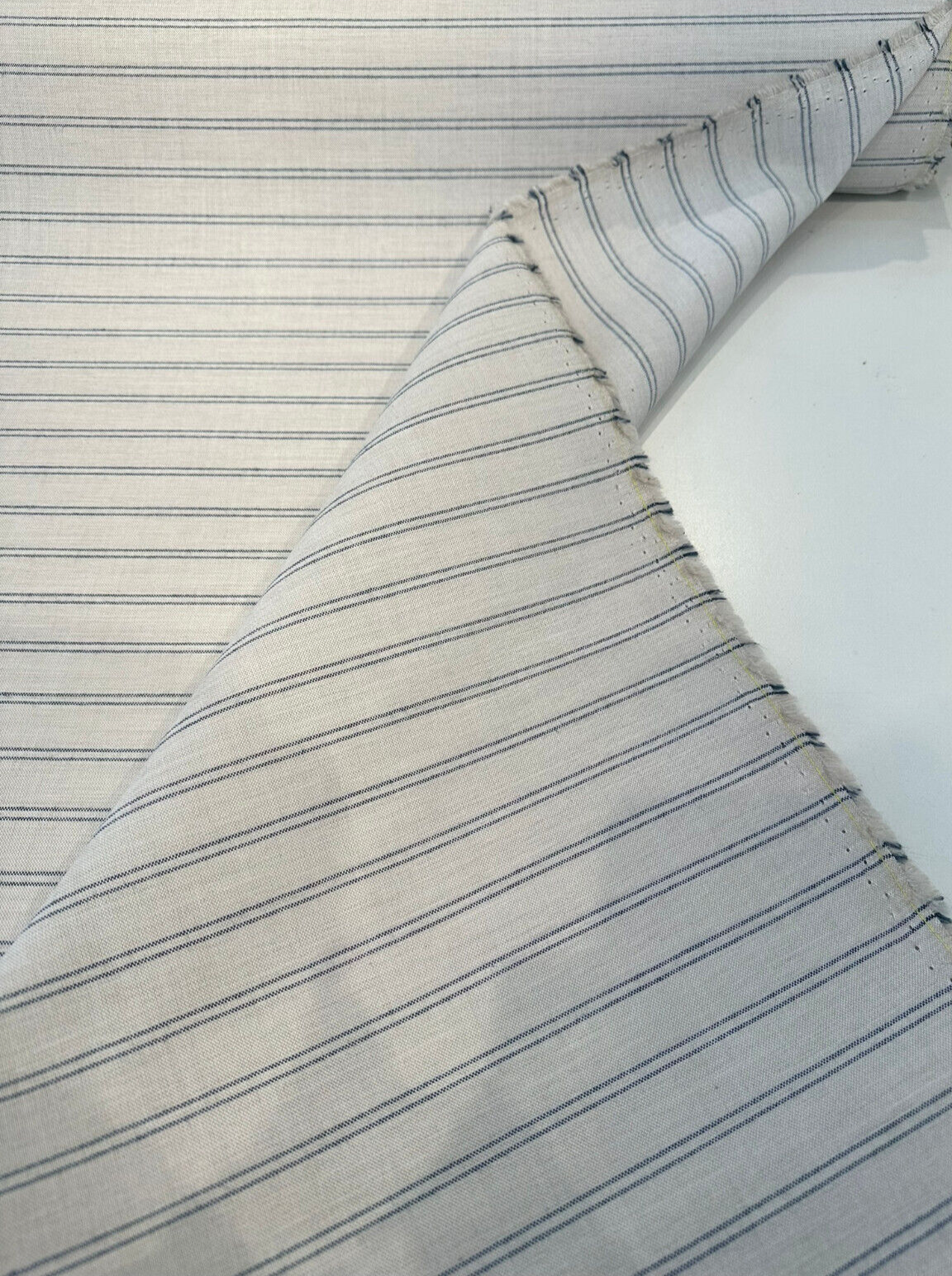 Sunbrella Pinny Solution Dyed Acrylic Fabric - Denim Blue Stripe, 52" Width (1 Yard)