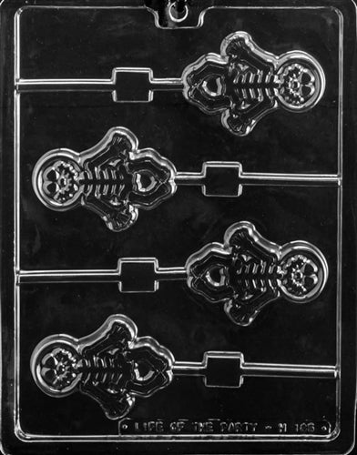 Cute Skeleton Lolly Chocolate Mold