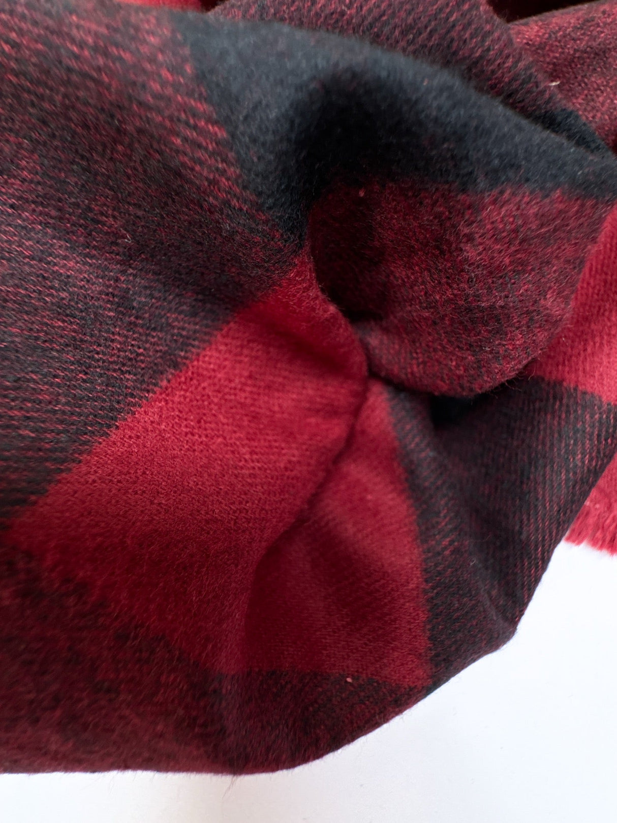 Cotton Flannel Checked Red Black