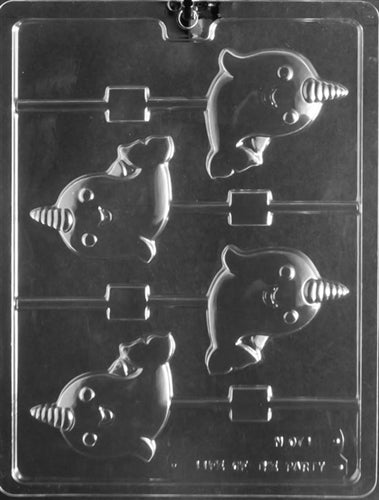 Norwhal Unicorn Whale Lolly Chocolate Mold