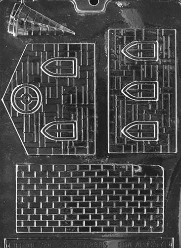 3D Church Building Chocolate Mold - Side B - LPC057B