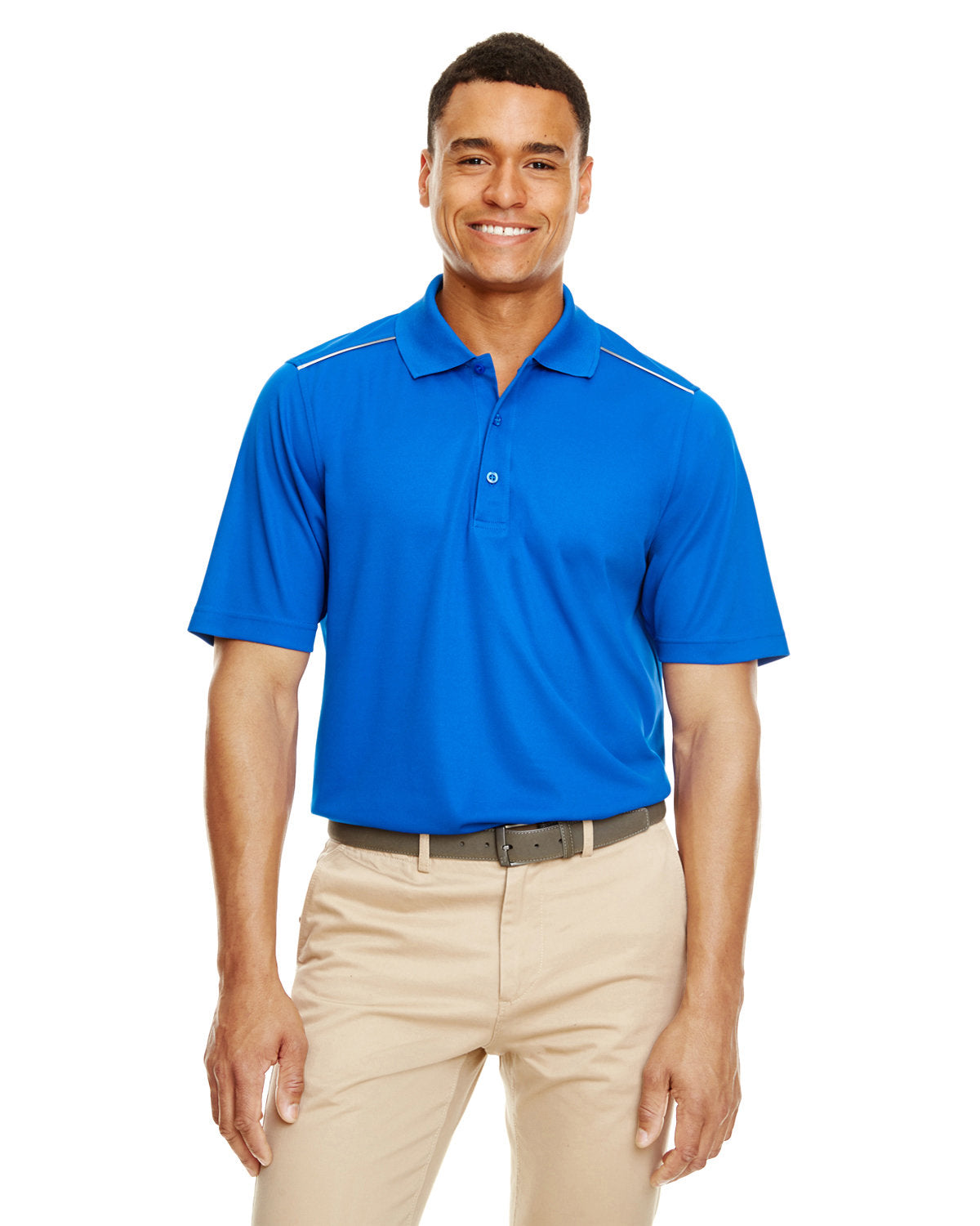 Men's Radiant Performance Piqué Polo with Reflective Piping