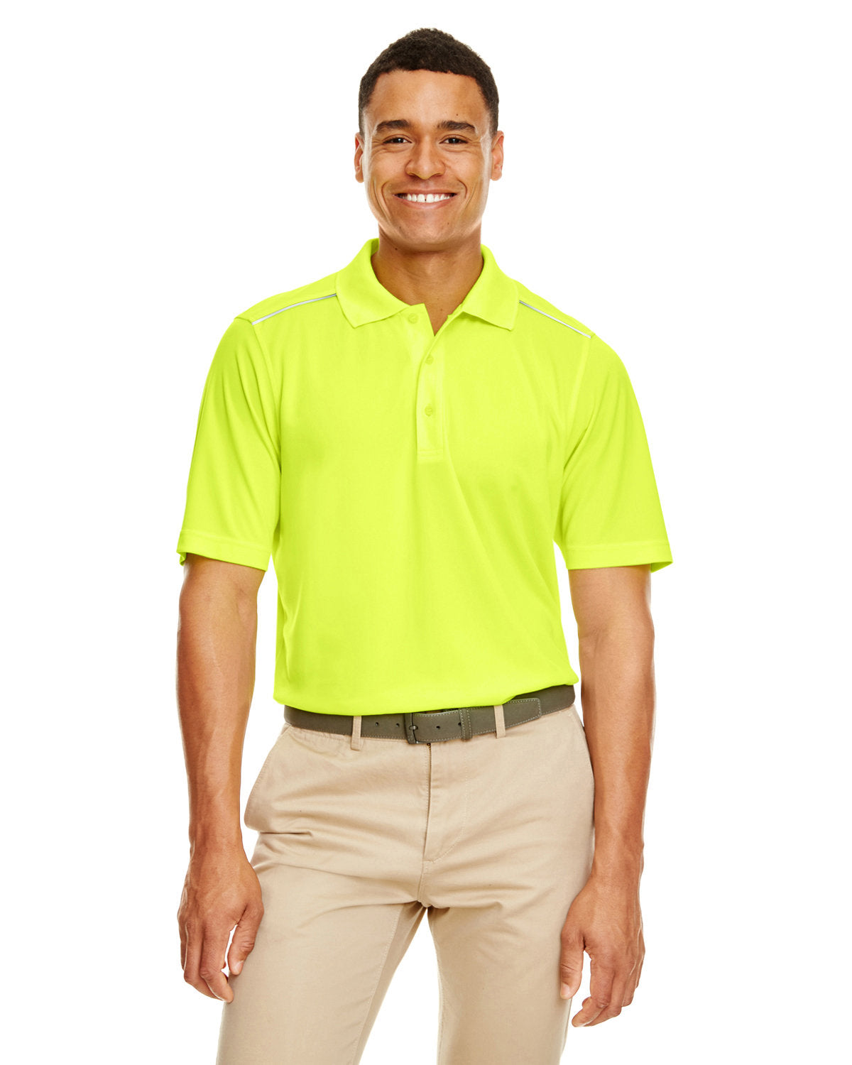 Men's Radiant Performance Piqué Polo with Reflective Piping