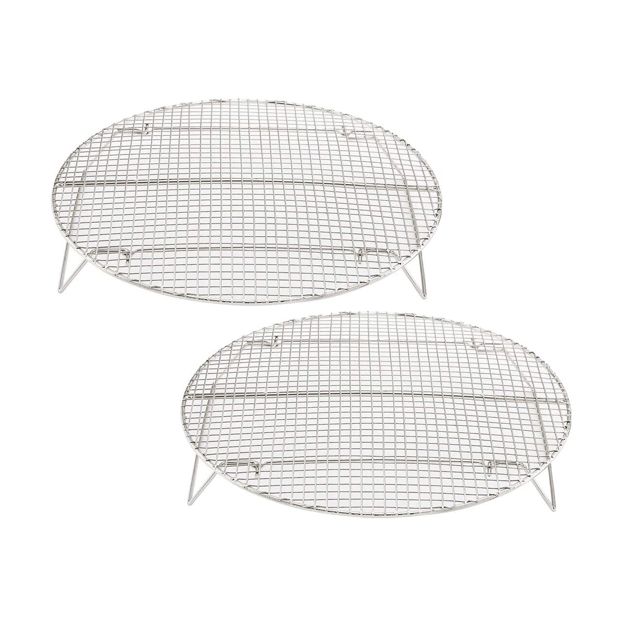 Nickel Plated Round Steamer Rack 17.75 Inch Diameter