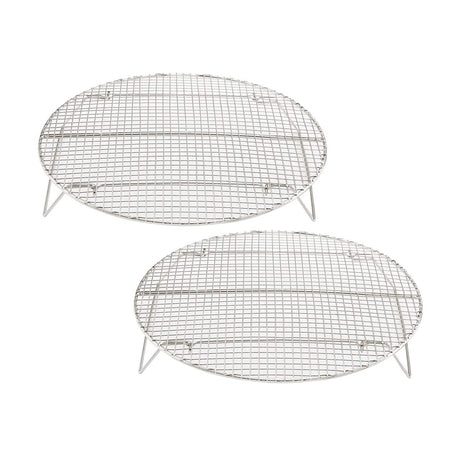 Nickel Plated Round Steamer Rack 17.75 Inch Diameter