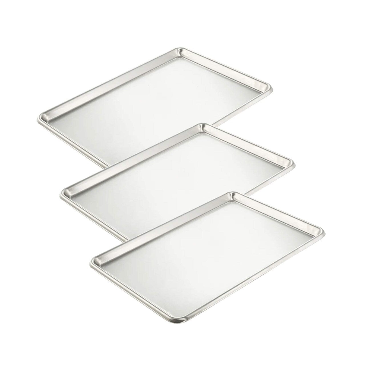 13" x 18" Full Size Sheet Pan 20 Gauge 18/8 Stainless Steel Open Bead Design