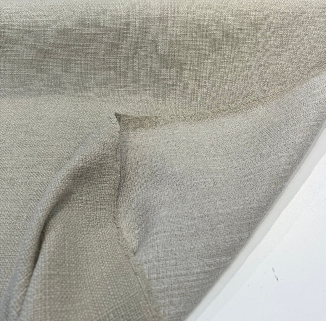 Protege Stonebrook Pewter Linen Cotton Slub Texture Upholstery Fabric - Pewter Gray, Slub Texture, 54" Width (1 Yard)
