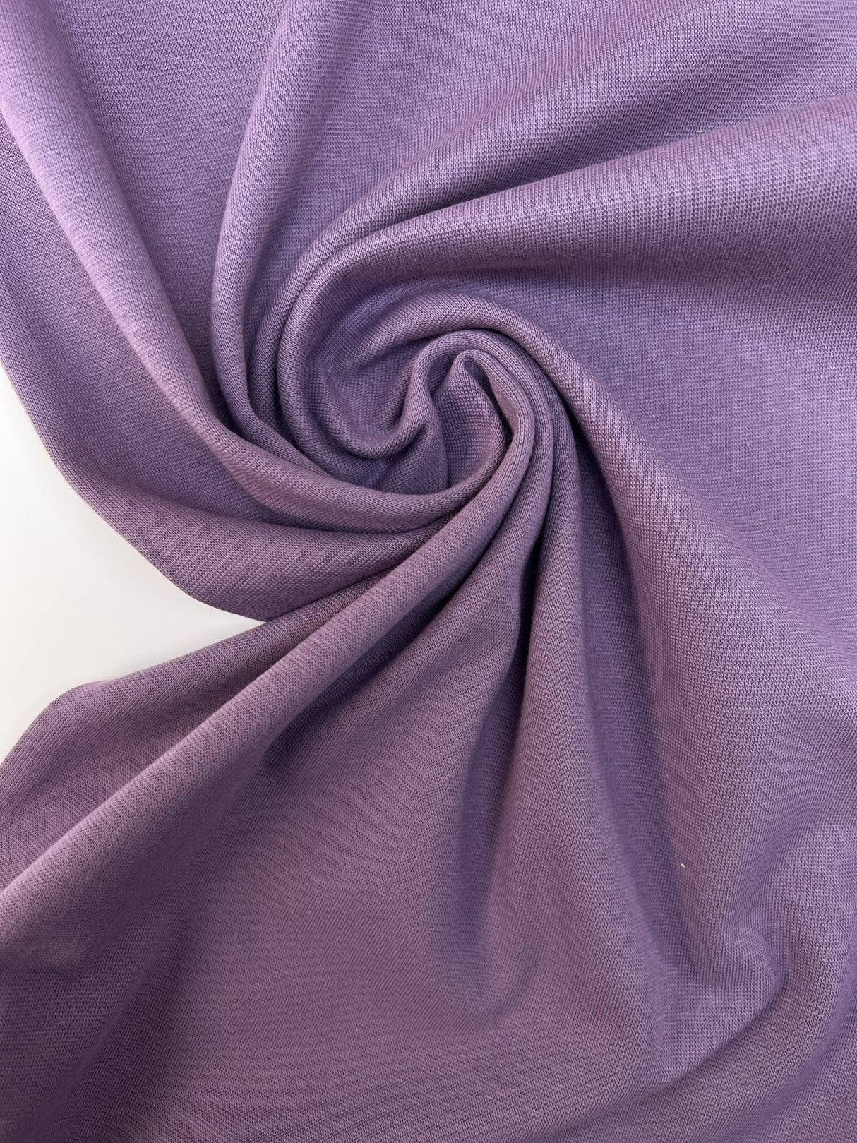 Purple Rib Knit Cotton Fabric