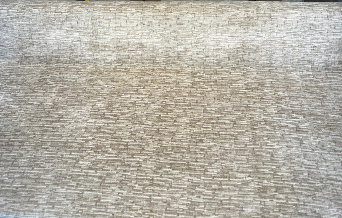 Jazz Plush Chenille Chenille Fabric - Latte, Soft Textured, 55" Width (1 Yard)