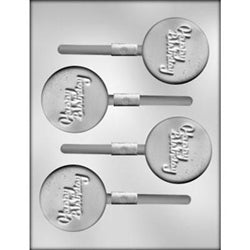 Happy Birthday Sucker Chocolate Mold (90-12125)