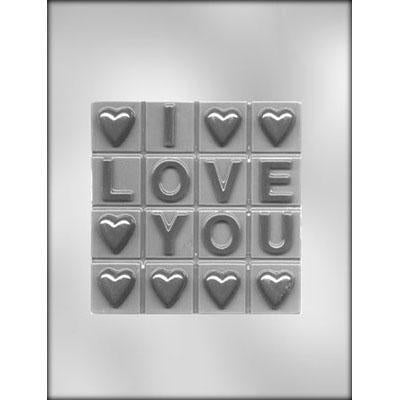 I Love You Break Apart Bar Chocolate Mold