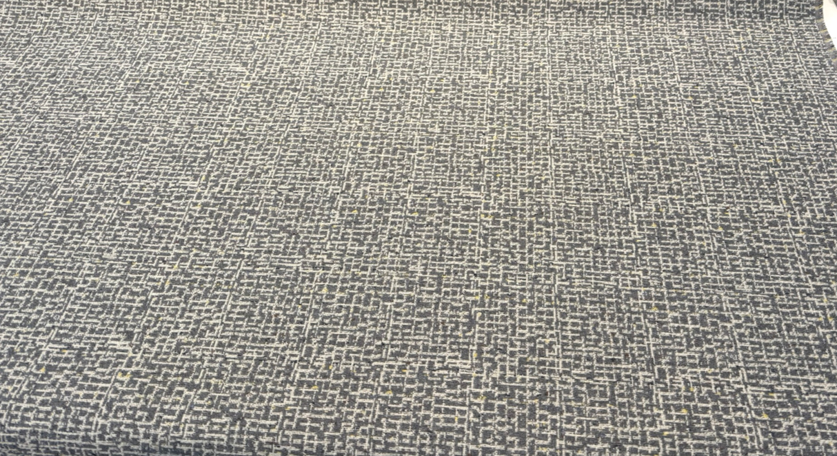 Highlander Greystone Acrylic Fabric - Greystone And Cream Tweed, 54" Width (1 Yard)