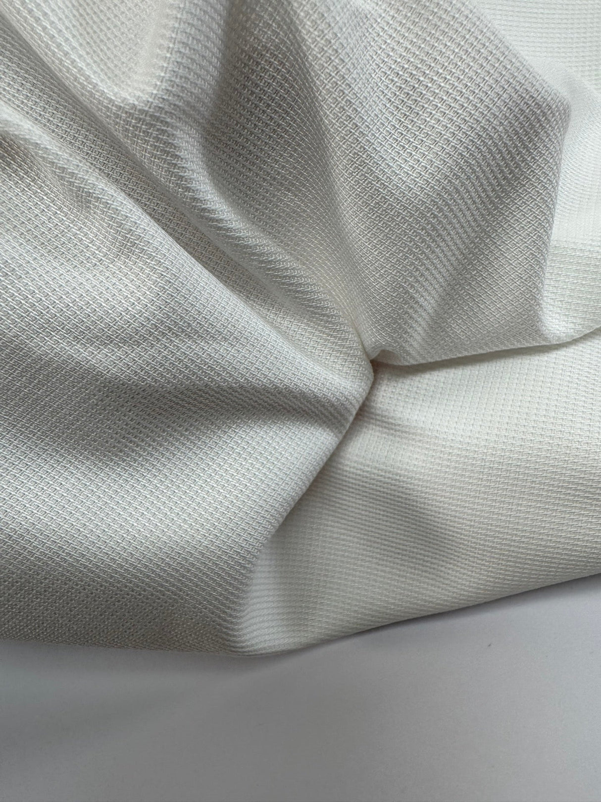 Cotton Viscose Jacquard White