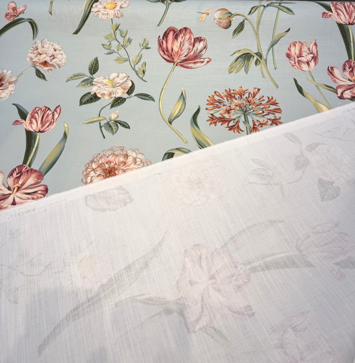 Escape To Eden Cotton Fabric - Seaside Teal Floral, 54" Width (1 Yard)