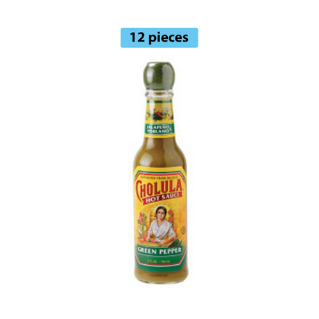 CHOLULA GREEN PEPPER HOT SAUCE 5 OZ BOTTLE