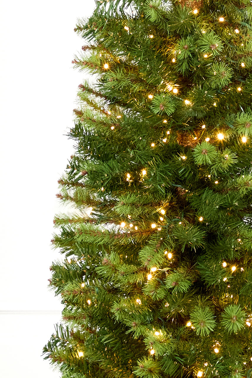 7.5' Slim Christmas Tree with 500 Color-Changing LED Lights