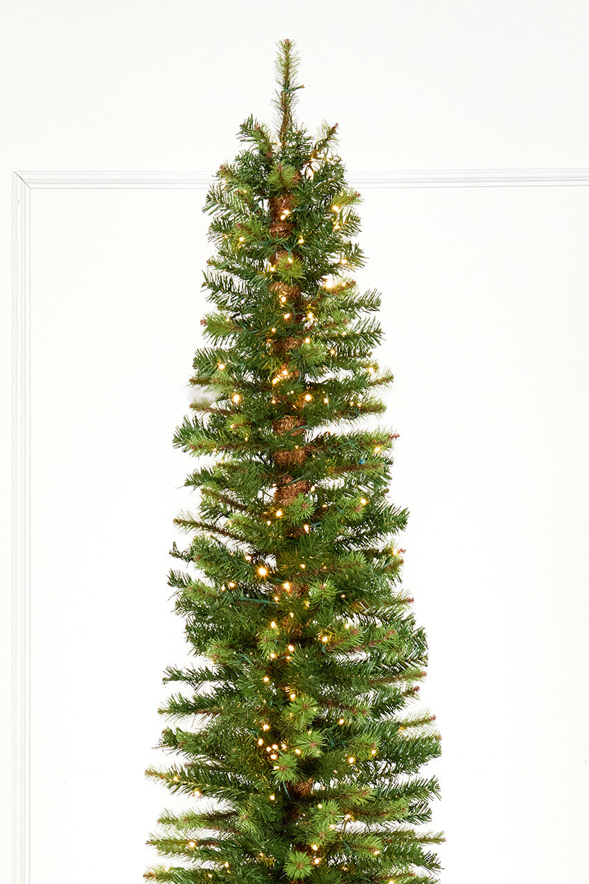 9' Slim Christmas Tree with 700 Color-Changing LED Lights