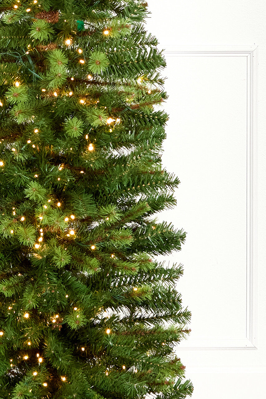 9' Slim Christmas Tree with 700 Color-Changing LED Lights