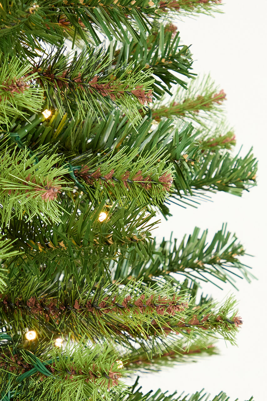 9' Slim Christmas Tree with 700 Color-Changing LED Lights