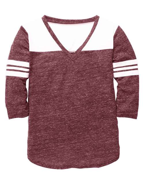 Boxercraft Women's Glory Days 3/4 Sleeve V-Neck T-Shirt