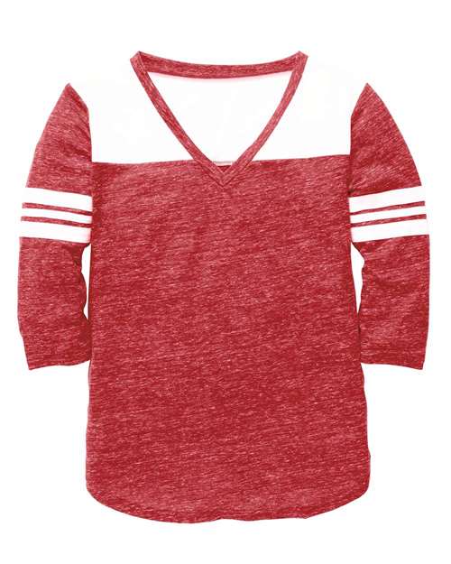 Boxercraft Women's Glory Days 3/4 Sleeve V-Neck T-Shirt