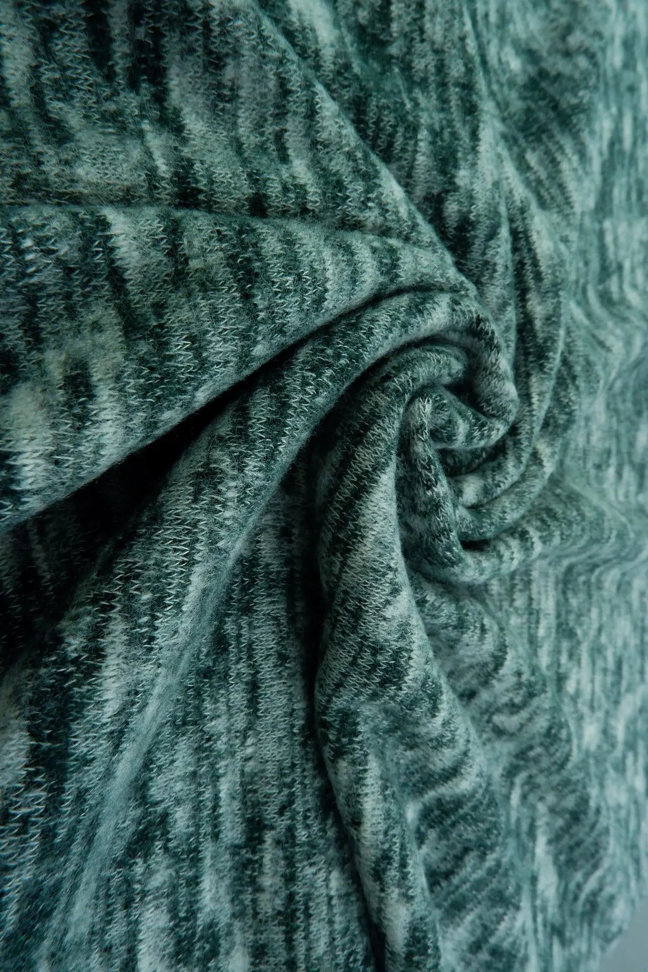 1 Yard Sweater Melange Brushed Solid Knit Fabric, 58/60'' Wide Rayon Polyester Spandex Blend