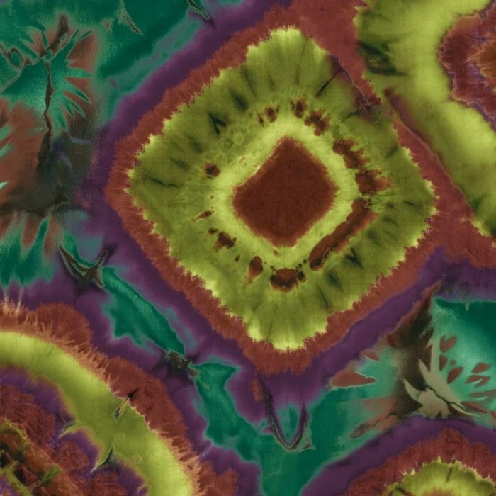 Printed Spandex Tie Dye Palm Fabric