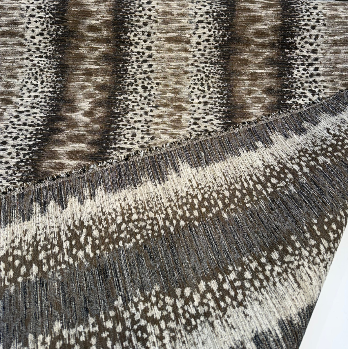 Swavelle Micado Chenille Upholstery Fabric - Brindle Animal Skin, 58" Width (By The Yard)