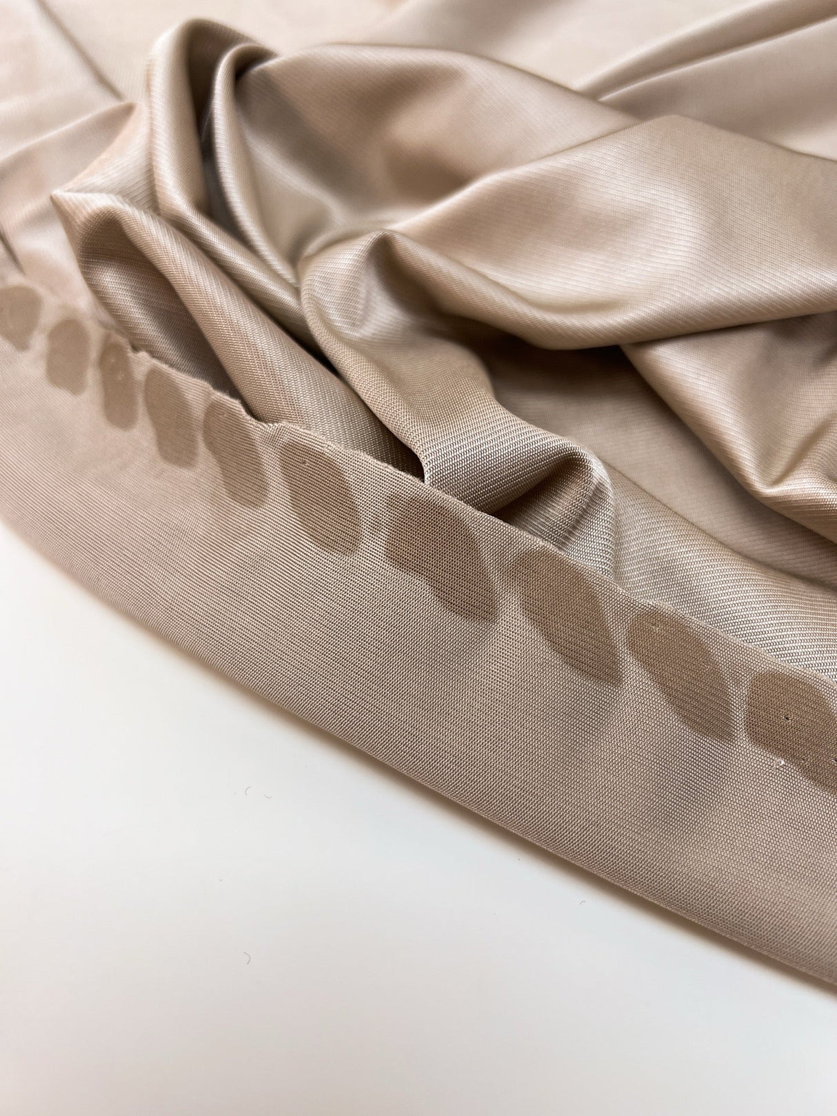 Viscose Knit Moiré Beige Fabric
