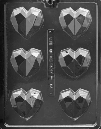 Geometric Heart for Cocoa Bombs Chocolate Mold