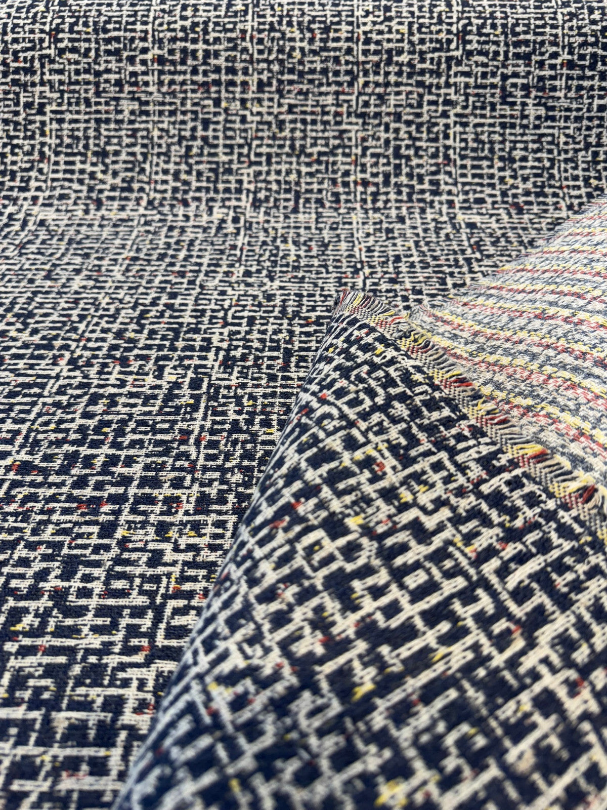 Sunbrella Highlander Midnight Blue Acrylic Fabric - Midnight Blue Tweed, 54" Width (1 Yard)