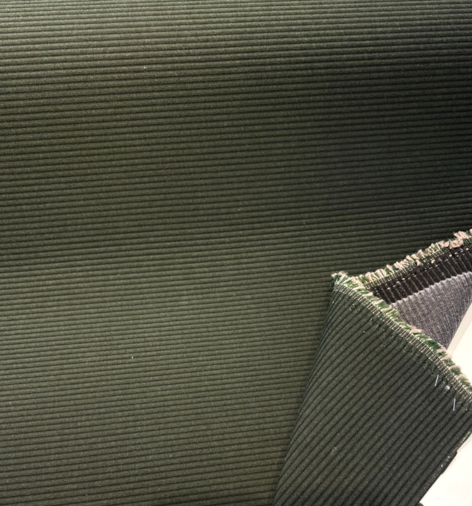 Sunbrella Ottoman Ridge Sunbrella Acrylic Fabric - Pine Green Horizontal Ribbed, 54" Width (1 Yard)