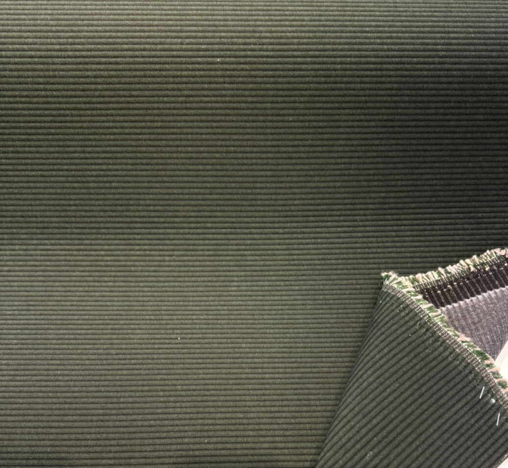 Sunbrella Ottoman Ridge Sunbrella Acrylic Fabric - Pine Green Horizontal Ribbed, 54" Width (1 Yard)