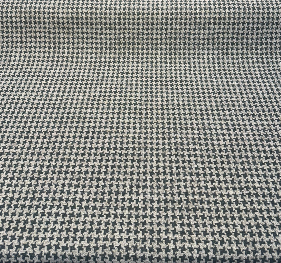Sunbrella Hound Glen Acrylic Fabric - Green Houndstooth Inspired, 54" Width (1 Yard)