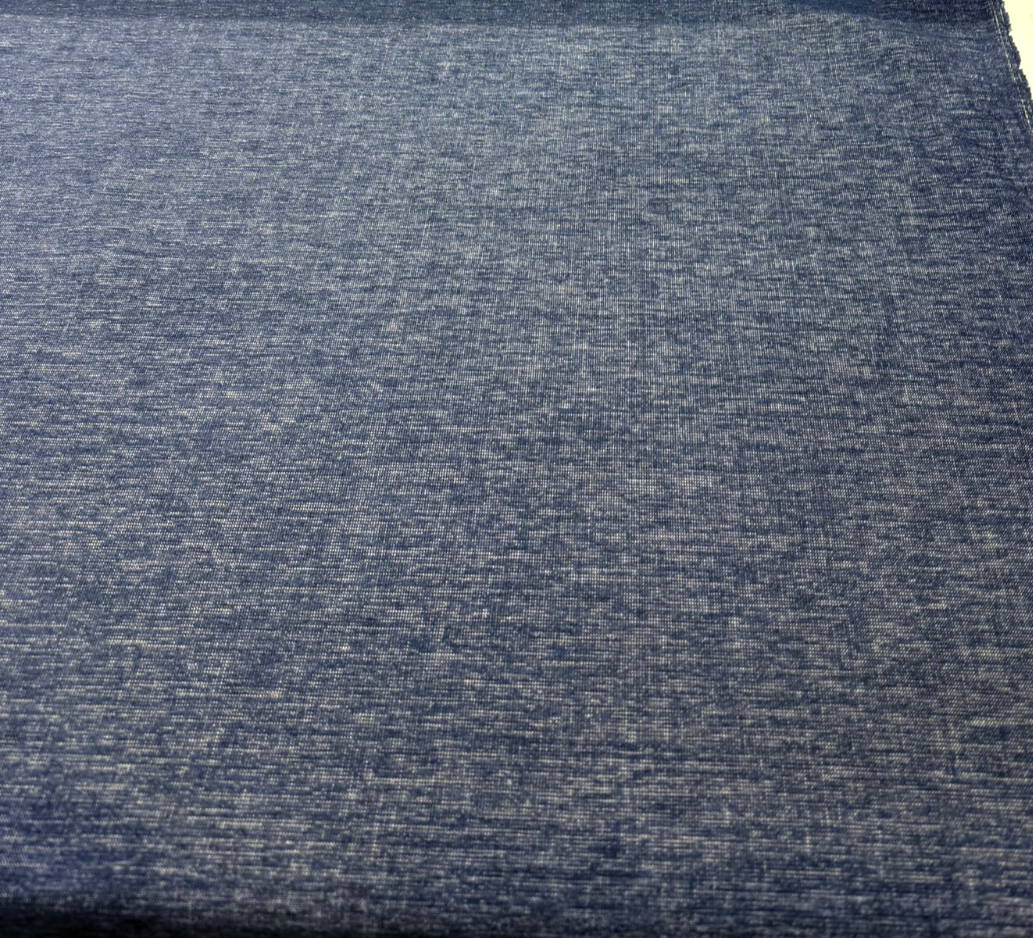Sunbrella Chenille Crush Acrylic Fabric - Indigo Blue, Woven Chenille, 54" Width (1 Yard)