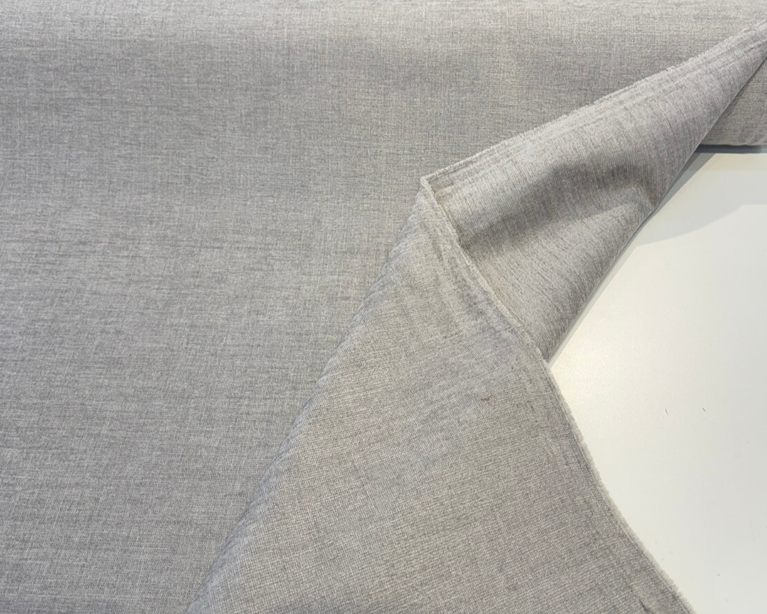 Sunbrella Chenille Crush Acrylic Fabric - Ash Gray, Luxury Plains, 54" Width (1 Yard)