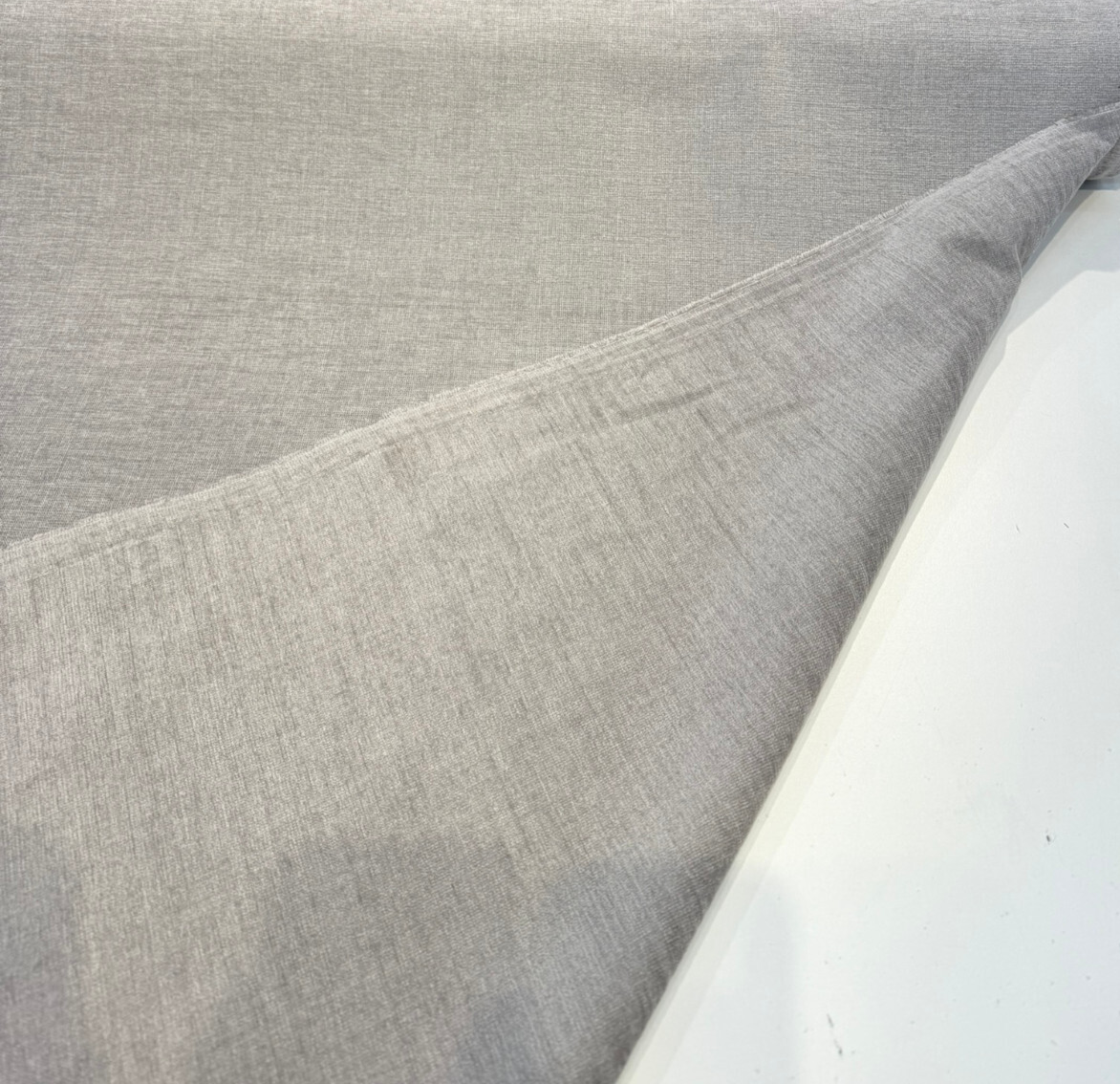 Sunbrella Chenille Crush Acrylic Fabric - Ash Gray, Luxury Plains, 54" Width (1 Yard)