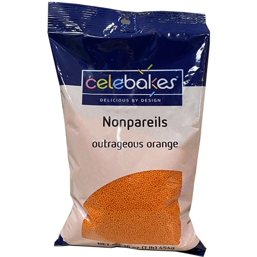 Orange Nonpareils - 1 Pound Bag