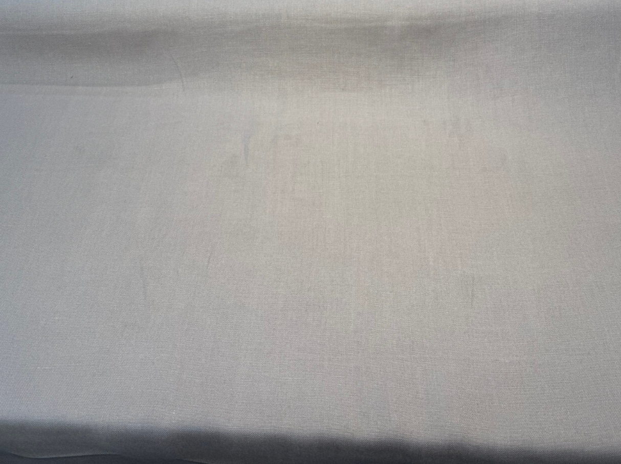 Libeco Belgian Tailored Linen Sanfor Airo Gray Smoke Linen Fabric - Smoke Gray, 54-56" Width (By The Yard)