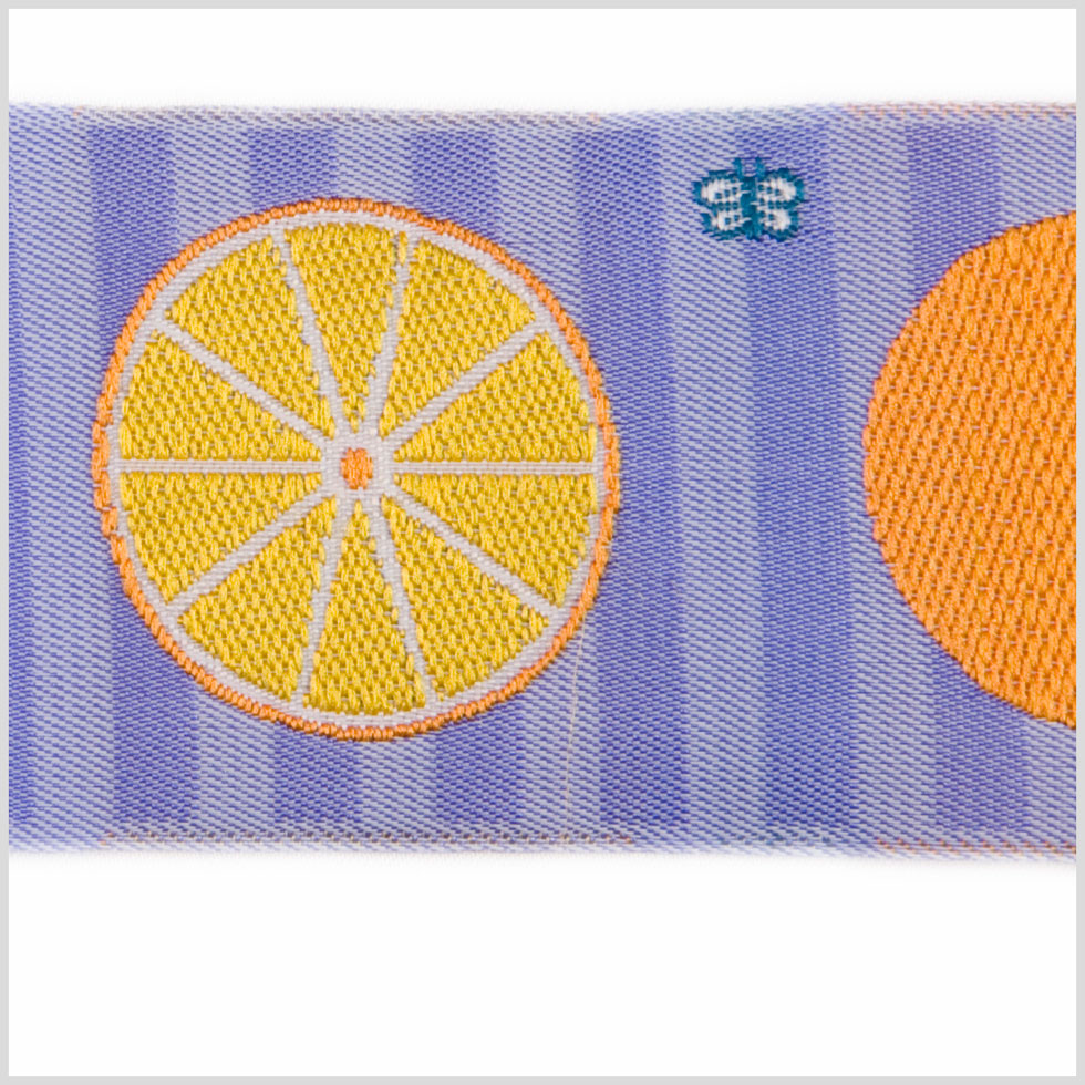 Orange/Lavender French Jacquard Ribbon
