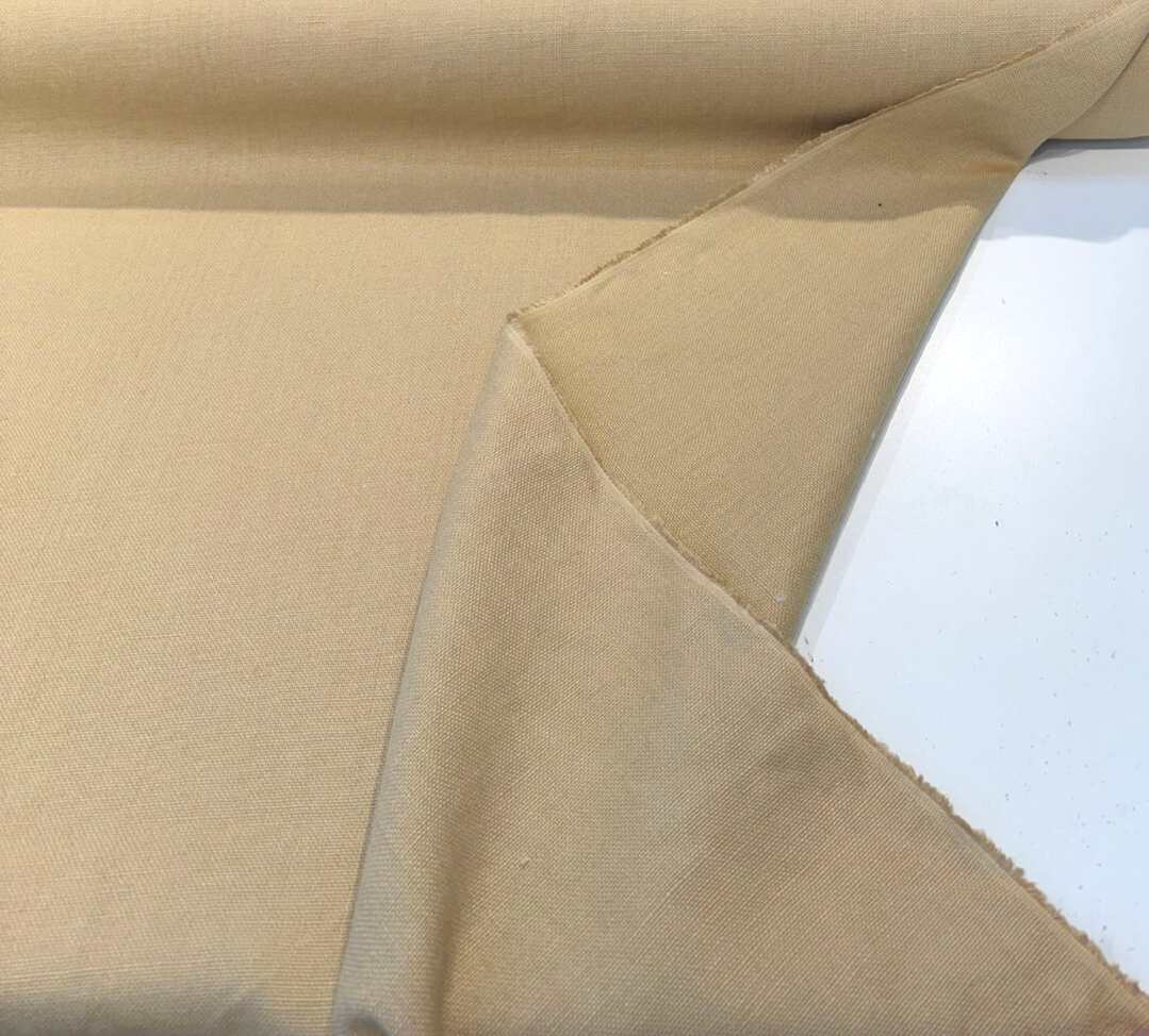 Libeco Belgian Tailored Linen Sanfor Airo Wheat Sand Fabric - Wheat Sand, 54-56" Width (1 Yard)