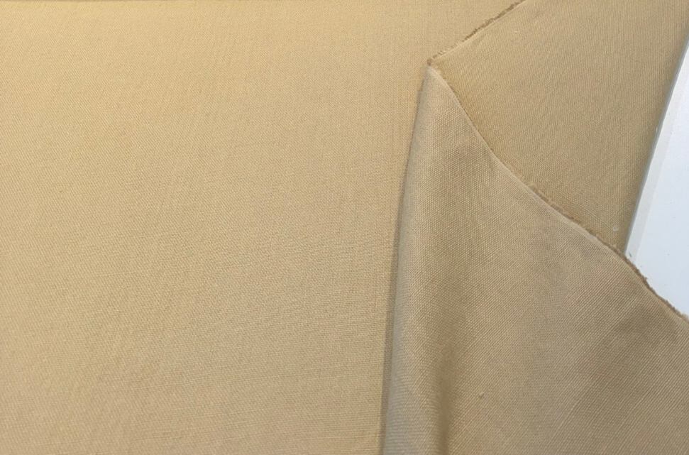 Libeco Belgian Tailored Linen Sanfor Airo Wheat Sand Fabric - Wheat Sand, 54-56" Width (1 Yard)