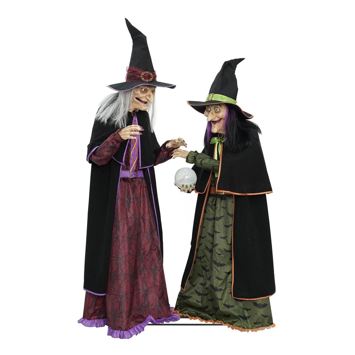 Member's Mark Pre-Lit Animated Crystal Ball Witches, Set of 2