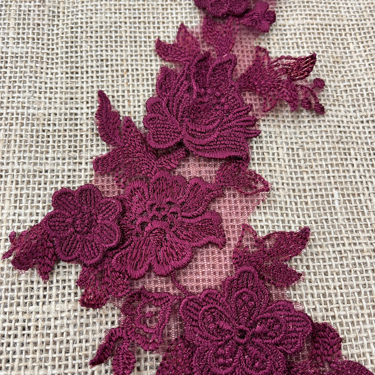3D Floral Lace Applique Mesh