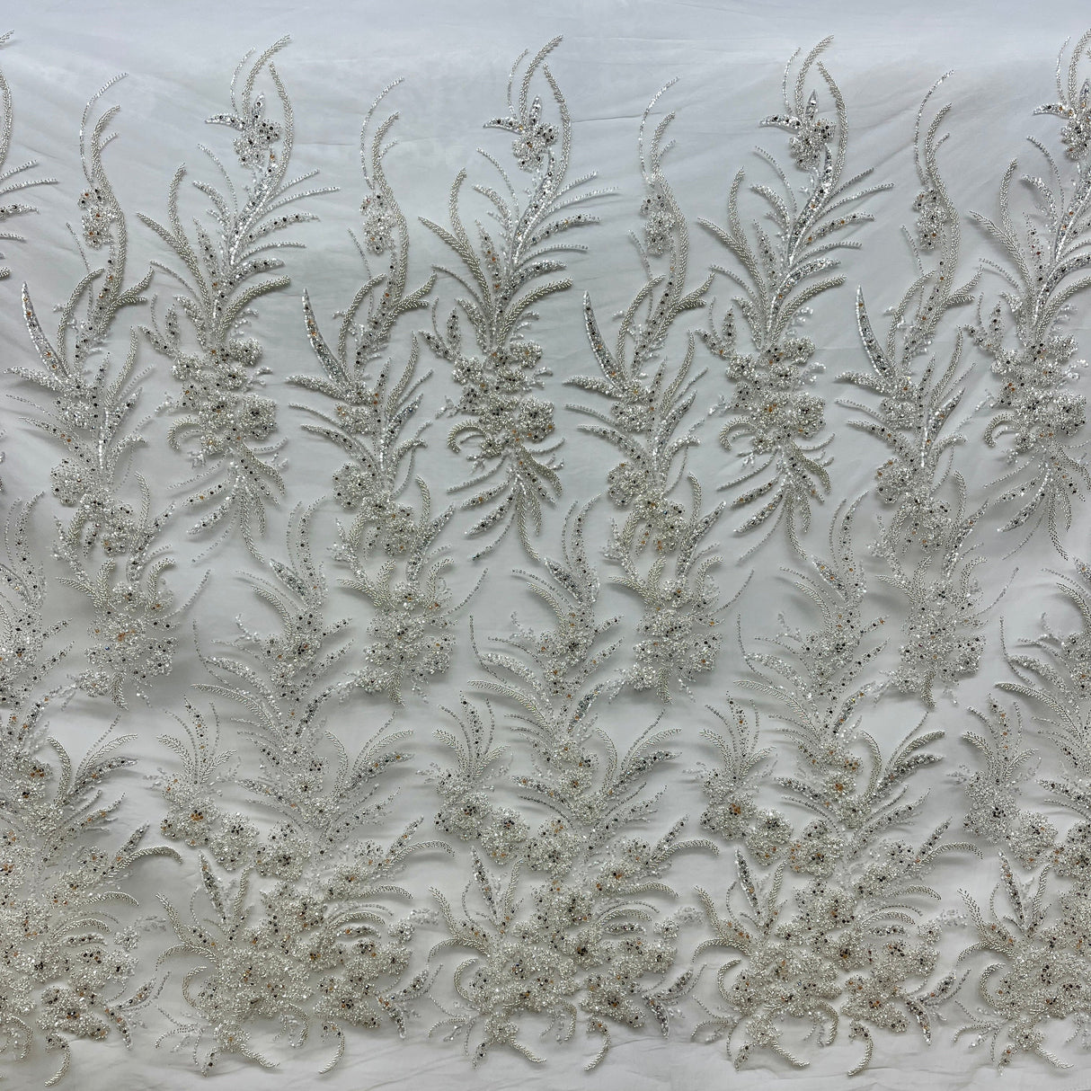 Beaded Embroidered Lace Mesh