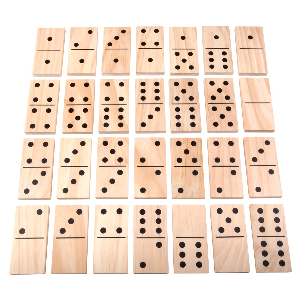 Jumbo Wooden Dominoes Set (1 Set)