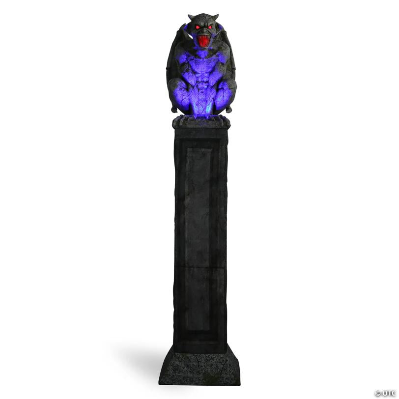 8 Ft. Animated Oversized Gargoyle Pillar Halloween Decoration