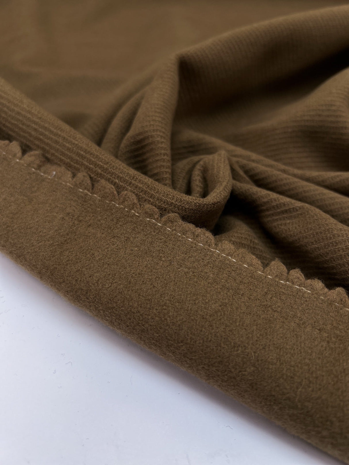 Wool Blend Tweed Brown Beige